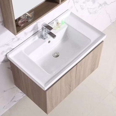 Отраженные твердые деревянные блоки тщеты шкафов Bathroom повешенные стеной