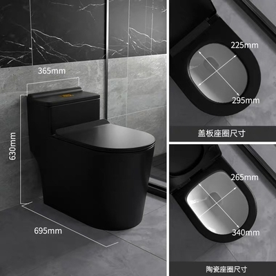 Bathroom туалета сифона топя наборы штейнового черного цельного керамические