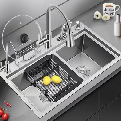 Шар раковины Адвокатуры квадрата 680*450mm Undermount двойной для прачечной кухни
