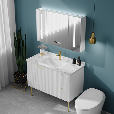 Шкафы Bathroom ширины 23.6in 47.2in твердые деревянные отразили водоустойчивое