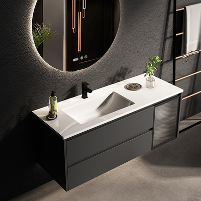 Тщета шкафов Bathroom зеркала 39in СИД твердая деревянная водостойкая