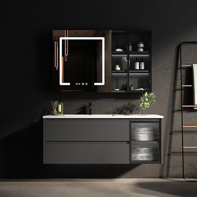 Тщета шкафов Bathroom зеркала 39in СИД твердая деревянная водостойкая