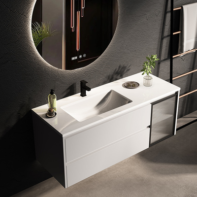 Одиночная тщета Bathroom влаги шкафа зеркала СИД раковины устойчивая