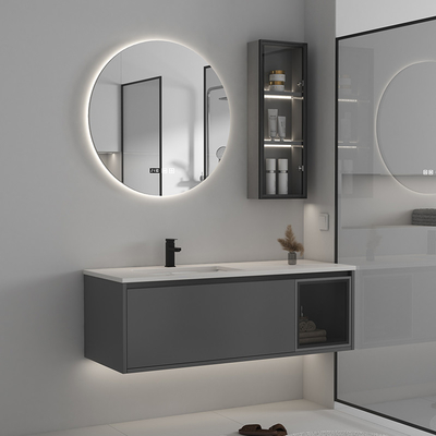 3 шкафа Bathroom дверей твердых деревянных с зеркалом СИД экрана касания