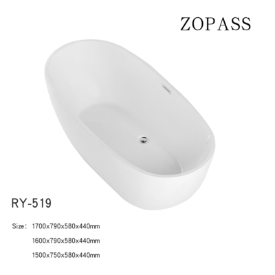 водоворот SPA ванны 1700*790*580*440mm Freestanding выдерживая акриловый