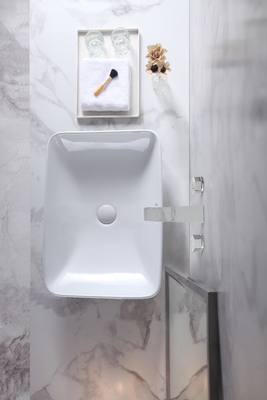 Таз мытья искусства руки керамического цвета раковины Bathroom таза столешницы белый встречный верхний прямоугольный
