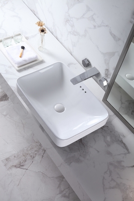 Таз мытья искусства руки керамического цвета раковины Bathroom таза столешницы белый встречный верхний прямоугольный