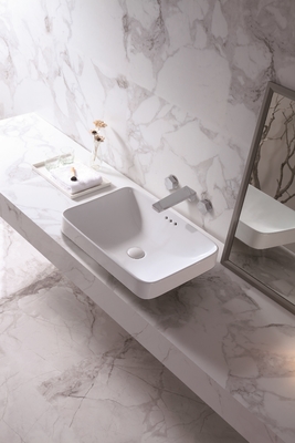Таз мытья искусства руки керамического цвета раковины Bathroom таза столешницы белый встречный верхний прямоугольный