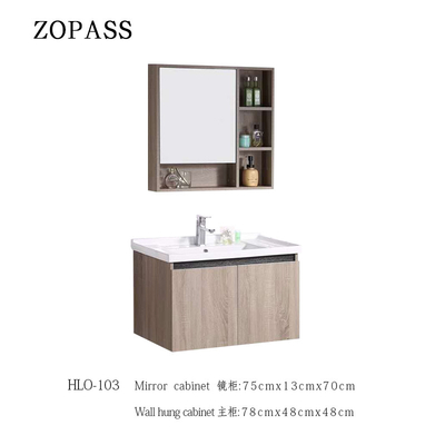 Отраженные твердые деревянные блоки тщеты шкафов Bathroom повешенные стеной