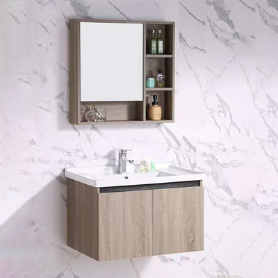 Отраженные твердые деревянные блоки тщеты шкафов Bathroom повешенные стеной