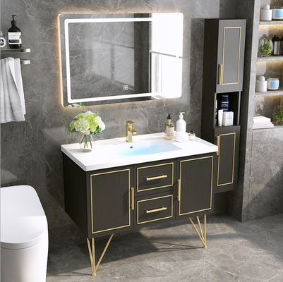 Отсутствие цвета Брауна шкафа тщеты Bathroom оксидации изготовленного на заказ темно-синего