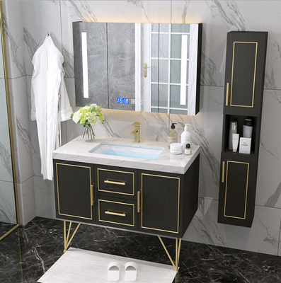 Отсутствие цвета Брауна шкафа тщеты Bathroom оксидации изготовленного на заказ темно-синего