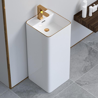 Дизайн белого золота санитарной раковины таза изделий 9L Freestanding современный
