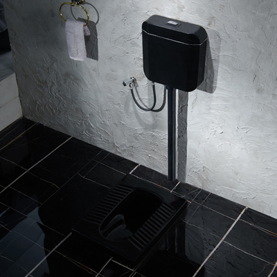 Финиш поверхности сатинировки лотка сидеть на корточках черноты Matt Bathroom керамический