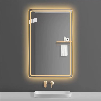 Стена СИД изготовленного на заказ прямоугольного Frameless зеркала Bathroom умная подсвеченная